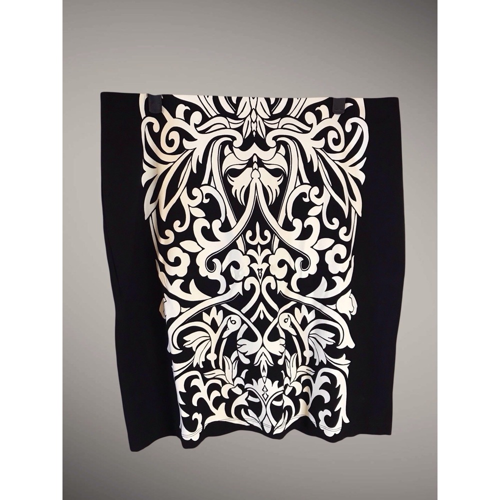 NWT J.McLaughlin Womens Lucy‎ Pencil Skirt Size 12 Black Off White Pimpernel